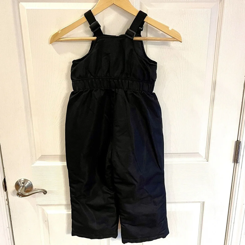 Wonder Nation Ski‎ Bib Kids Size 4T Black Insulated Suspenders Snow Sledding EUC